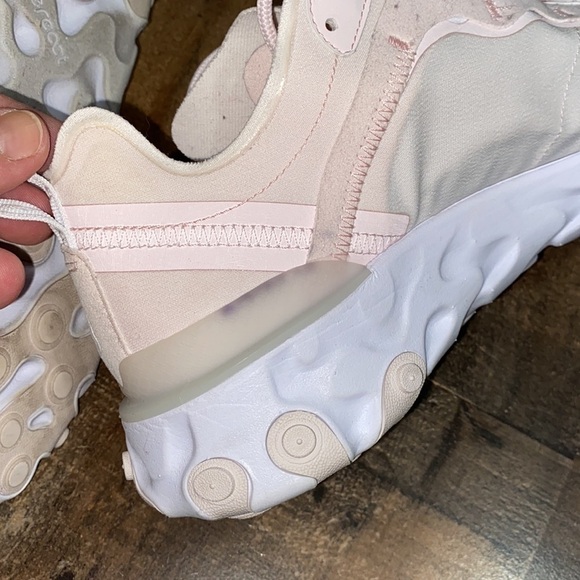 Nike React Element 55 Pale Pink White Running Shoes size 11 woman’s sneakers - Picture 4 of 9